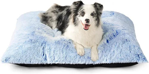 Miniatura 26 de EHEYCIGA Cama Mullida para Jaula de Perros Pequeños, Almohadilla de Jaula de Piel Sintética de Felpa, Cama Calmante Anti Ansiedad para Perros Gris
