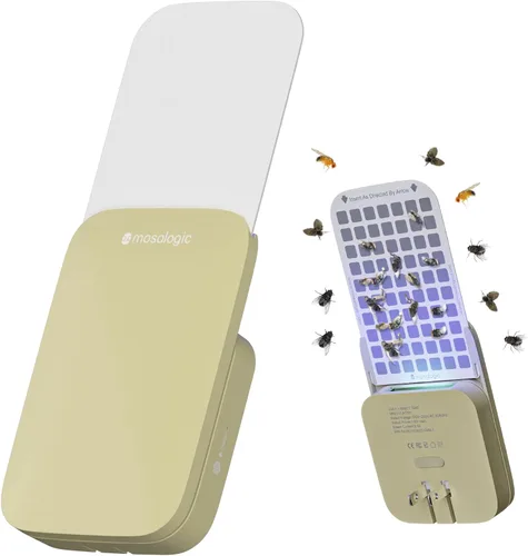 Miniatura 12 de Mosalogic - Trampa para moscas y otros insectos enchufable, mata moscas de la fruta, atrapamoscas, atrapapolillas, atrayente UV, para 93 m² de Rosa