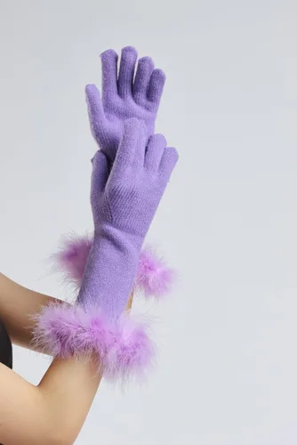 Miniatura 23 de Sahabowi Guantes de cuero para clima frío Manopla de lana cálida de invierno para mujeres