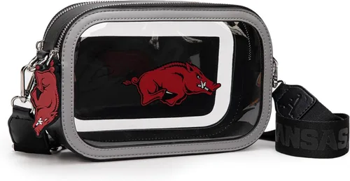 Miniatura 9 de Montana West NCAA Bolsa transparente para eventos de estadio, bolsos para fanáticos de los deportes con correa de nailon ajustable, bolsillo