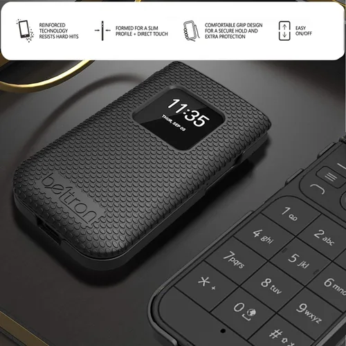 Miniatura 7 de BELTRON Funda para Nokia 2720 V Flip Phone, funda protectora a presión (Verizon 2720V) - Negro