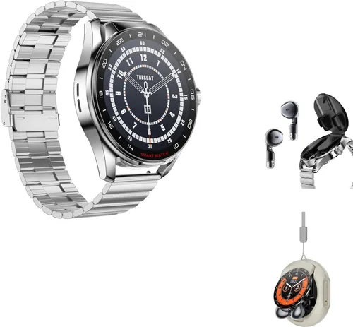 Miniatura 9 de Reloj inteligente D9 con auriculares incorporados de 1.46 pulgadas, llamadas Bluetooth, reloj 2 en 1, monitor de salud y fitness, monitor de sueño