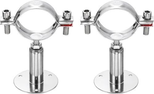 Miniatura 14 de HARFINGTON 2 piezas de montaje en pared de montaje en techo de acero inoxidable 304 abrazadera de soporte de tubo ajustable para tubo OD 1"-1.1