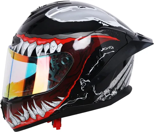 Miniatura 3 de Casco de motocicleta retro de cara completa aprobado por DOT