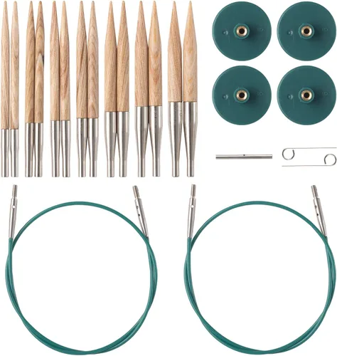 Knit Picks Opciones 2-3/4" Juego de Agujas de Tejer Intercambiables de Punta Corta (Sunstruck)