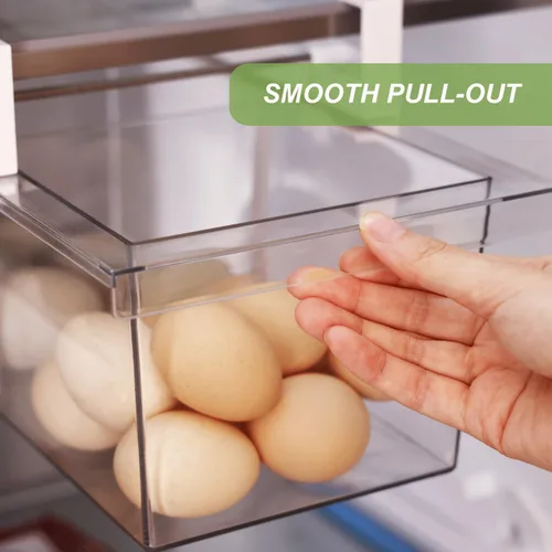 Miniatura 2 de Yatmung Paquete de 2 Organizadores de Cajón Deli Extra Grandes para Refrigerador Extraíble - Organizador de Cajón de Refrigerador y Contenedores