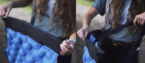 Miniatura 8 de Pammock - Colchoneta para dormir que se convierte en una hamaca inflable, ideal para acampar, mochileros, senderismo, Airpad, bolsa de transporte