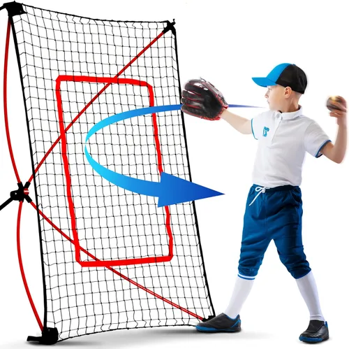 Red de entrenamiento de béisbol - Regalos para niños, adolescentes, niños y jóvenes | Redes de práctica de béisbol Rebotadores - Golpear, lanzar y