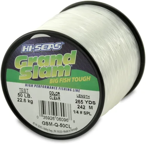 Miniatura 28 de HI-SEAS Línea de pesca de monofilamento Grand Slam - Fuerte y resistente a la abrasión en transparente, rosa, verde, azul humo, amarillo Azul ahumado