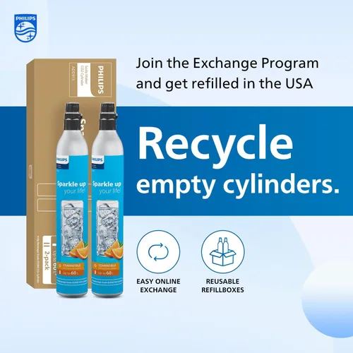 Miniatura 4 de Botes de CO2 para fabricante de refrescos, cilindro de CO2 de repuesto roscado Philips de 60 litros para máquina de agua carbonatada, compatible