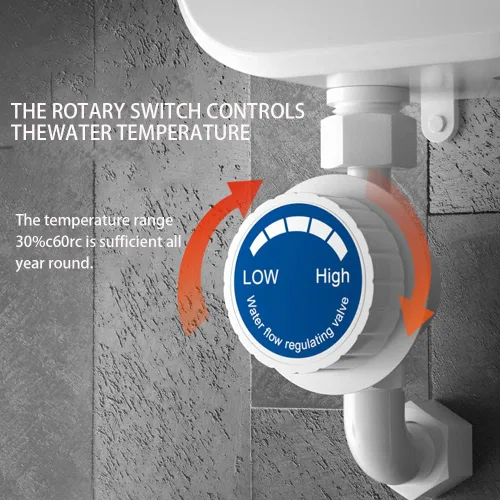Miniatura 5 de Calentador de agua caliente instantáneo eléctrico Ducha eléctrica sin tanque Ducha Agua caliente Cocina Baño Calentador de agua instantáneo