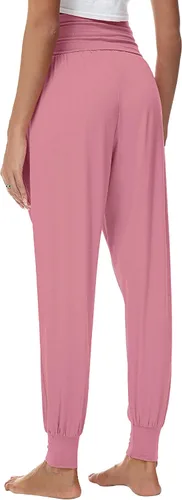 Miniatura 3 de Ficerd Paquete de 3 pantalones de descanso para mujer, cómodos pantalones deportivos de yoga con bolsillos de cintura alta, pantalones deportivos