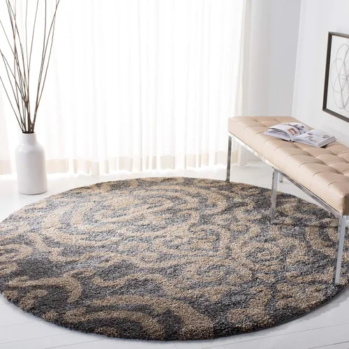 Miniatura 10 de Safavieh Florida Shag Collection SG462-1113 Alfombra afelpada de pasillo, crema y beige., Polipropileno, Crema / Beige