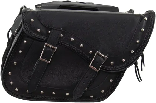 Miniatura 6 de GARGOYLE BELLS Bolsas de cuero genuino para silla de montar de motocicleta, bolsa de equipaje para softails, deportistas y helicópteros