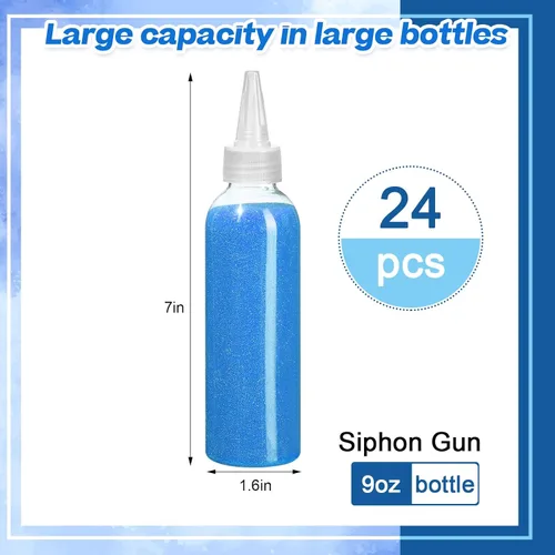 Miniatura 2 de Libima 12 botellas de arena de color arena de 9 onzas para niños, kit de manualidades para dibujar cajas de arena de boda, decoración