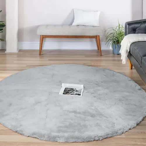 Miniatura 38 de Latepis Alfombra Pequeña Negra Esponjosa 2x3 pies Manta de Piel Sintética de Conejo Alfombra Suave Lavable Alfombras Peludas Shag para Dormitorio