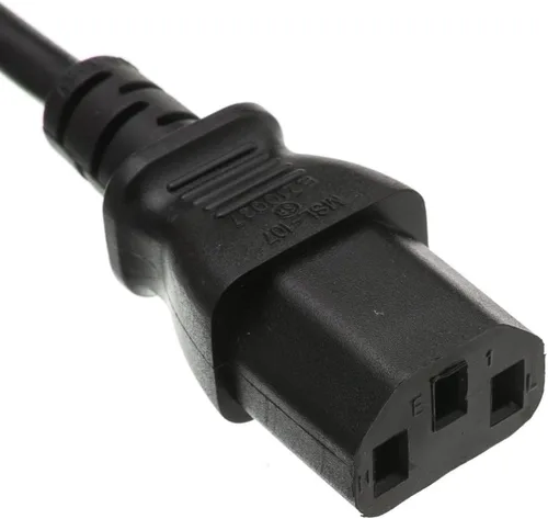 Miniatura 5 de CableWholesale Cable de extensión de alimentación para computadora/monitor, enchufe C13 hembra a C14 macho, 3 pines, 18 AWG, SVT, 10 amperios, cable