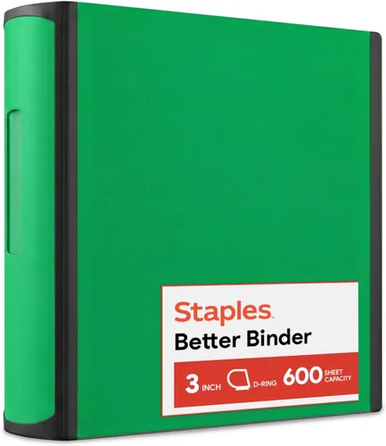 Miniatura 44 de Carpetas Better View de 1-1/2 pulgadas de STAPLES con anillos en D (blanco)