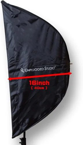 Miniatura 3 de UNPLUGGED STUDIO 24" x 36" 23.6 in x 35.4 in paraguas rectangular softbox con bolsa de transporte - Modificador de luz portátil para retrato