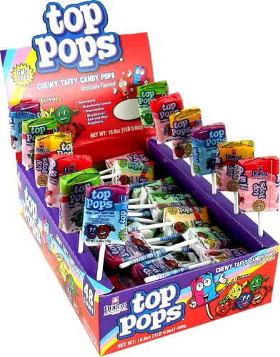 Miniatura 13 de Top/Taffy Pops Sabores Surtidos 48ct