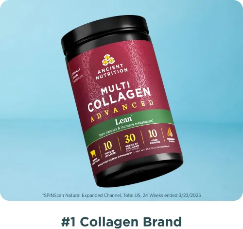 Miniatura 4 de Ancient Nutrition Péptidos de colágeno hidrolizados avanzados, proteína en polvo magra con probióticos y vitamina C, canela, para mujeres y hombres