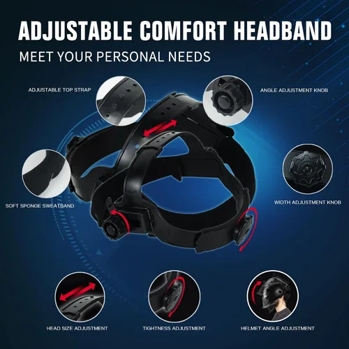 Miniatura 8 de TRQWH Casco de soldadura de oscurecimiento automático con campana de soldadura de color real con luz solar, 2 sensores de arco, máscara de soldadura