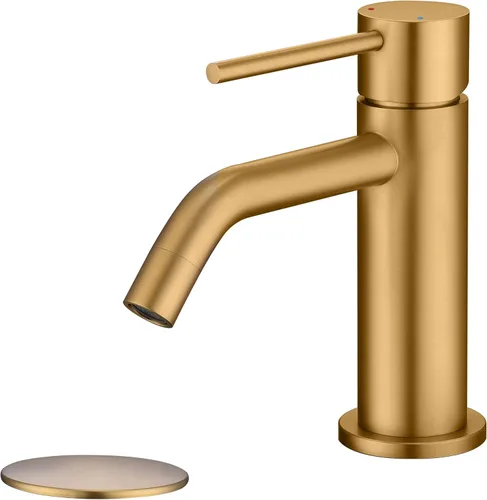 Miniatura 23 de Grifo de fregadero negro con ensamblaje de drenaje y líneas de suministro cUPC, grifos negros mate de acero inoxidable para fregadero de baño, grifo