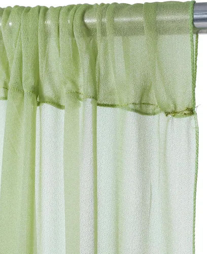 Miniatura 2 de MDS - 2 paneles de cortinas de gasa de 5 x 10 pies, cortinas de gasa transparente y brillante sin arrugas, fondo de fotografía para boda, arco