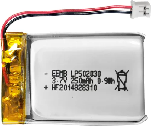 EEMB Batería de polímero de litio 502030 de 3,7 V 250 mAh con conector JST PH de 0.079 in, batería recargable Lipo para VXI Blue Parrott-Check