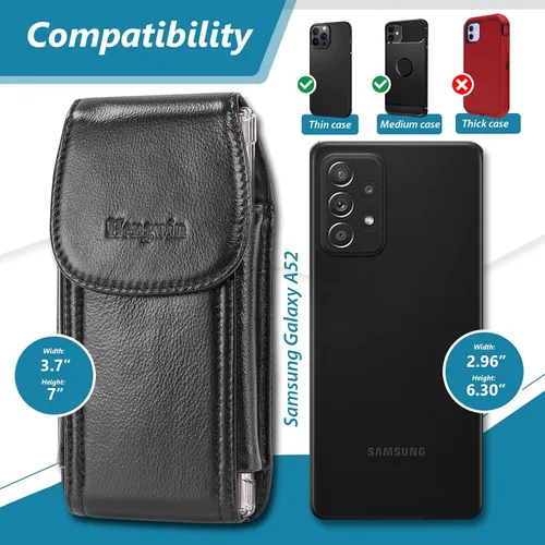 Miniatura 2 de Funda de cuero genuino para teléfono compatible con iPhone 17 Pro Max 16 Plus 15 Plus Samsung Galaxy S25 Ultra S24 Ultra Note 9 8 A15 Funda