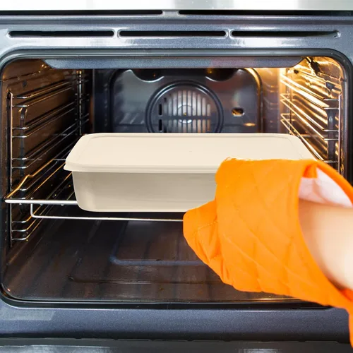 Miniatura 4 de Sartén de acero inoxidable para hornear pasteles con tapa, sartén para barbacoa, bandeja rectangular, contenedor de almacenamiento para nevera, caja