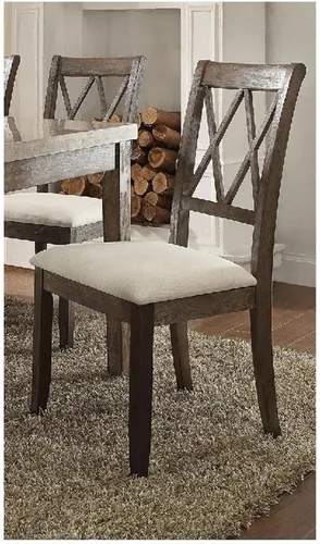 Miniatura 4 de Acme Silla auxiliar Claudia en lino beige y marrón salvage