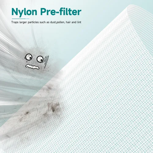 Miniatura 6 de Paquete de 1 filtro de repuesto compatible con purificador de aire Hynik Alviera HH001, filtración de 3 etapas de H13 True HEPA, filtro de carbón