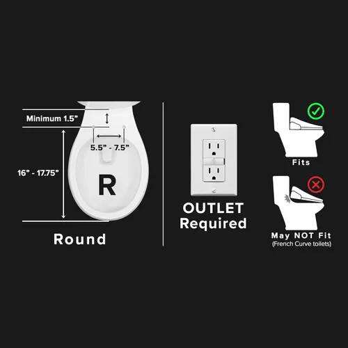 Miniatura 12 de SmartBidet SB-2000 Asiento de bidé eléctrico - Asiento para inodoro climatizado con secador de aire caliente y funciones de lavado con control