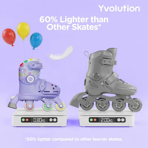 Miniatura 5 de Volution Learner Twista Patines – Patines ajustables 2 en 1 para niños a partir de 2 años – Convierte de patines de tres ruedas a patines en línea