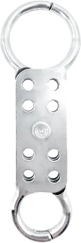 Miniatura 4 de Bloqueo de etiquetado cerrojo 10 Pack 8 agujero diseño ignífugo flor seguridad doble cabeza hebilla de aluminio bloqueo Silver