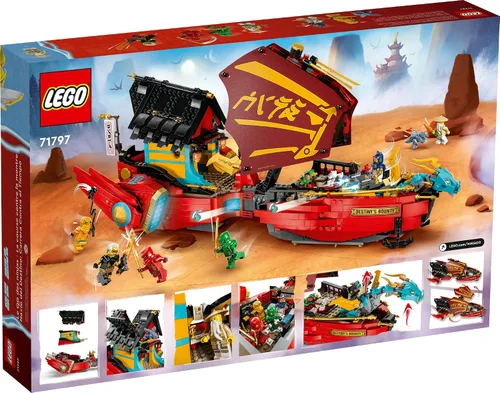 Miniatura 11 de LEGO NINJAGO Destiny’s Bounty – Carrera Contra el Tiempo 71797 - Juego de construcción de juguete con una nave aérea ninja, 2 dragones y 6 Rojo