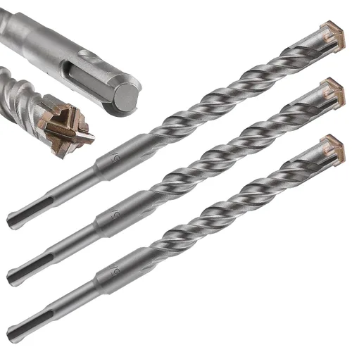 Miniatura 10 de Wensilon Kit de brocas para hormigón de 8 pulgadas, material de carburo de doble rosca de tipo cruzado, adecuado para hormigón, ladrillo, paredes
