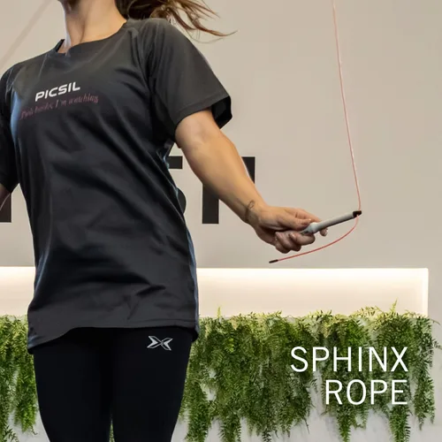 Miniatura 7 de PICSIL - Cuerda de esfinge Cuerda de salto giratoria de 360° Sistema de rodamiento dual Rápido y ligero para fitness, boxeo de entrenamiento