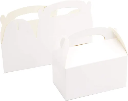 Miniatura 8 de Xxcxpark 24 cajas de regalo blancas de 6.2 x 3.5 x 3.5 pulgadas, caja de embalaje de papel kraft con tapa para manualidades, cubos, cupcakes, cajas