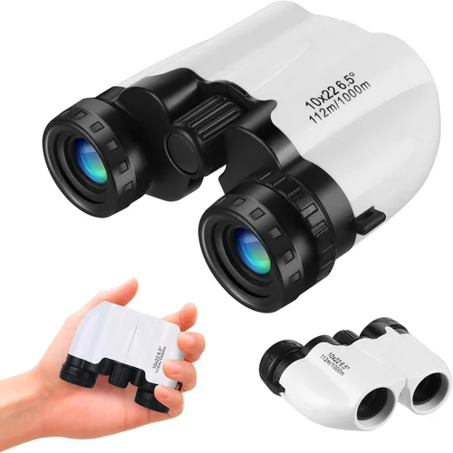 Binoculares compactos para adultos y niños, ligeros, tamaño de bolsillo, fácil enfoque, amplio campo de visión para observación de aves, caza,