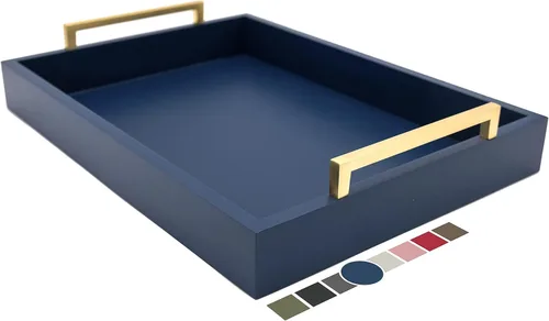 Miniatura 8 de Bandeja decorativa para mesa de café - Bandeja otomana - Bandeja de servir para desayuno, bebidas, licores - de granja a moderno - Acabado mate