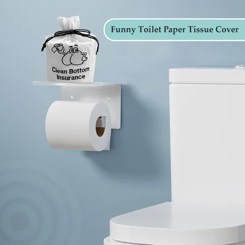 Miniatura 8 de Funda para rollo de papel higiénico – 9 x 5.5 pulgadas reutilizable de algodón con cierre de cordón, bolsa decorativa de papel higiénico de baño