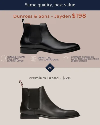 Miniatura 5 de Dunross Sons Botas Chelsea casuales de vestir para hombre zapatos elegantes para hombre botas casuales para hombre con plantilla Ortholite