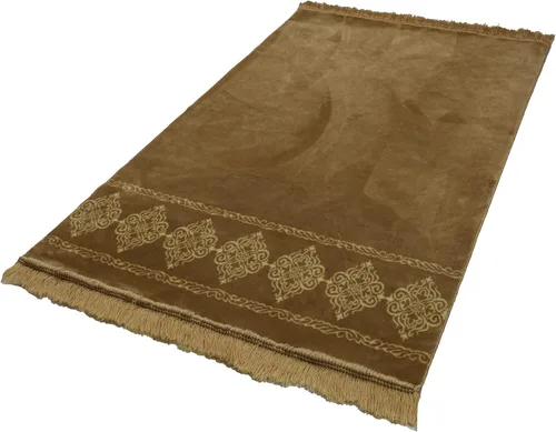 Miniatura 4 de Modefa Alfombra de oración islámica turca, grande y ancha, de terciopelo suave, Janamaz, cómoda alfombra de oración musulmana para hombres