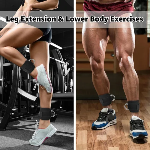 Miniatura 5 de Correas de Tobillo de Fitness para Máquina de Cable, Kickbacks Ejercicios de Glúteos, Ejercicios de Parte Inferior del Cuerpo, Correas Ajustables