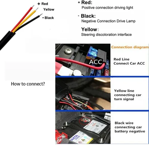 Miniatura 2 de 2 tiras de luces LED para autos, tira secuencial para faros delanteros, luces de circulación diurna, luz de señal de giro DRL