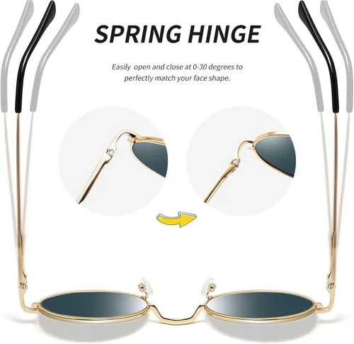 Miniatura 3 de Gafas de sol Joopin polarizadas, estilo Lennon, redondas, gafas de sol estilo hippy redondas para mujer y hombre