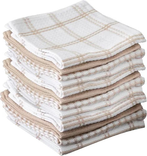 Miniatura 23 de T-Fal Paños de Cocina Premium con Textura de Waffle: Altamente Absorbentes, Súper Suaves y Duraderos - 100% Algodón, 12"x13" Toalla Plana con Brisa