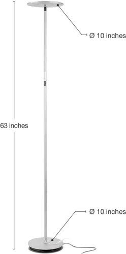 Miniatura 2 de Lámpara de pie LED de 30 watts Brightech Sky Platino (Platinum Silver)